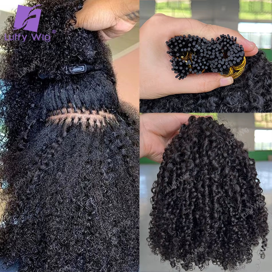 Afro Kinky I-Tips - The Ultimate 4C Blend Extension