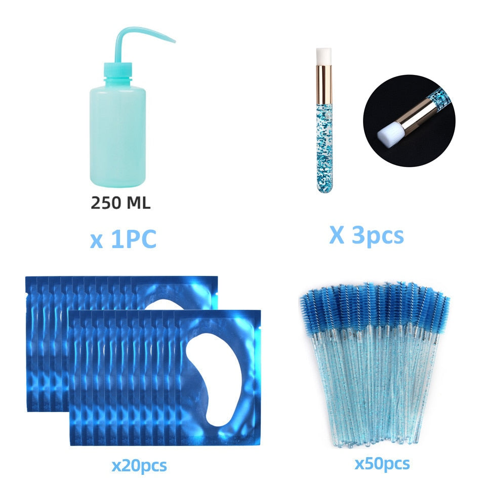 150/250/500ml Eyelash Extension Clean Bottle/Washing Lash Brush Applicator Remover Kit